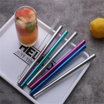 China Aoshang Drinking Straws 60MM/80MM/120MM Size Metal Straws Viable Stainless Steel Straws Reusable for sale