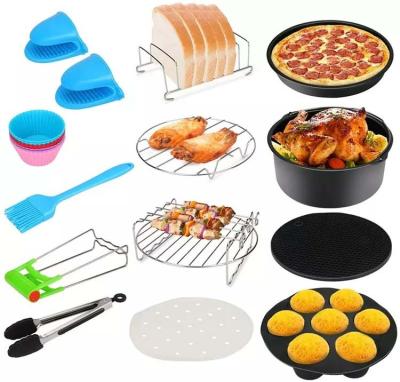 China Non Stick Air Fryer XL Hot Selling Accessories Air Fryer Replacement Basket Pizza Pan Bread Rack Accessory for sale