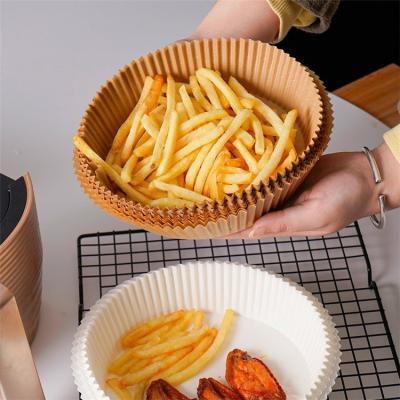 China 50/100/200Pcs Disposable Air Fryer Non-Stick Brown Pan Parchment Baking Papers Disposable Paper Liner for sale