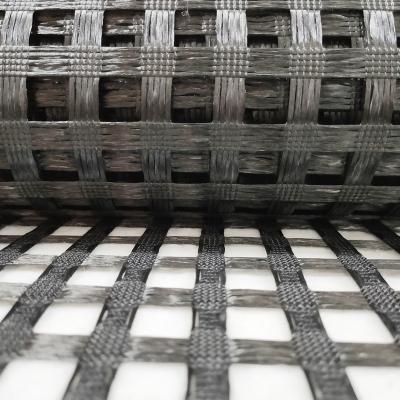 China Tear Resistant High Strength PET Polyester Biaxial Geogrid Price for sale