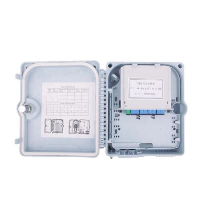 China FTTH FTTB FTTX Network 8 Port Wall / Pole Mounted Fiber Optic Distribution Box PLC Splitter for sale