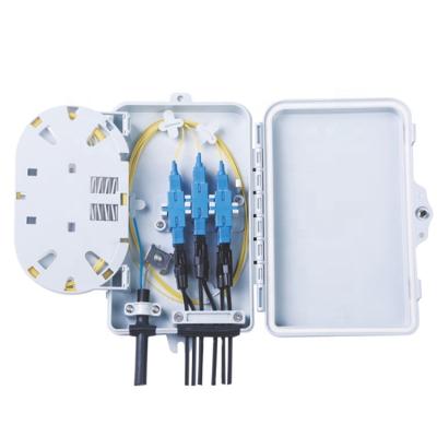 China FTTH FTTB FTTX Indoor Wall Mounted Fiber Termination Cabinet Fiber Optic Network Distriution Box 6 Port Ftth Box For Fiber Optic Equipment for sale