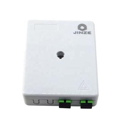 China FTTH FTTX Network Design New PC ABS Fiber Optic Termination Box 2 Core Fiber Optic Box For fttx Distribution Box for sale