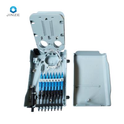 China FTTH FTTX Network Design 8 Core Fiber Optic Termination Box SC/LC/FC Fiber Optic Box ABS New for sale