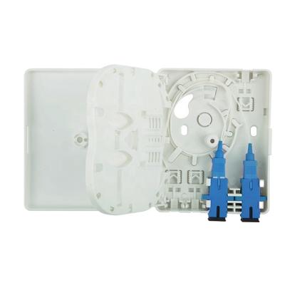 China FTTH FTTB FTTX Network 2 Port 2 Core Fiber Optic Termination Box and Faceplate for sale