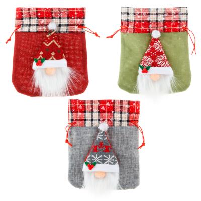 China Santa Christmas Gnome Decoration Gift Canvas Bag for Kids Christmas Candy Bags Gift Treat Bags for Favors and Decorations for sale