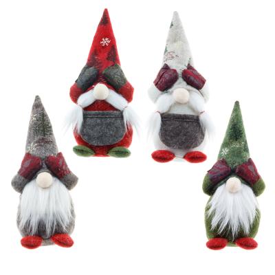 China New Christamas Home Decoration Eye Tarp Faceless Doll Shrink Standing Rudolph Posture Gnomes Decoration for Christmas Party for sale