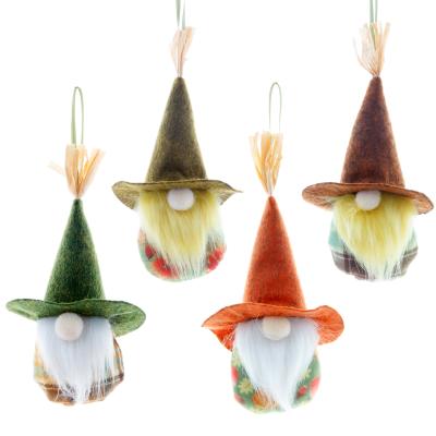 China Plush Harvest Decorations Fall Santa Autumn Tones Dolls Thanksgiving Hanging Plush Pendant Stuffed Mini Gnomes for sale