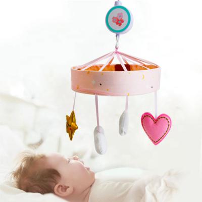 China Customized Toy Wholesale logo battery operated fashionable plastic washable baby crib music mobile for sale