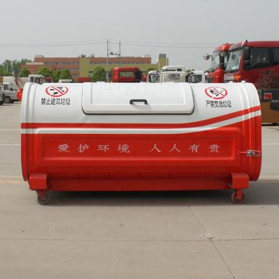 China Sustainable 3cbm 4cbm 5 CBM 6cbm Roll Garbage Bins 4X2 5 Ton Waste Bins Container Hop Up Bins For Skip Load Garbage Trucks for sale