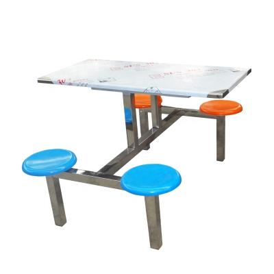 China (Size)Adjustable Wholesale Canteen Table Set Fireproof Board Dining Table And Chair Set for sale