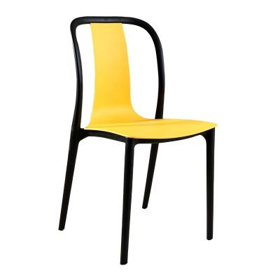 China Adjustable(height)chose chair design mc1875 unique black yellow restaurant chairs outdoor stacking cheapest plastic chairs for sale