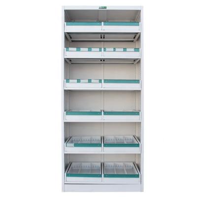 China Environmental Friendly Pharmacy Furniture Supermarket Equipments Medicine Rack For Hospital for sale