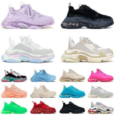 China Wholesale Luxury Original Chunky Retro Dad Original PVC Shoe Track Sport Shoes Mens Thick Bottom Triple S Shoes Sneakers For Man for sale