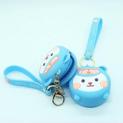 China Promotional Gifts Silicone Round Coin Purse Locking Buckle Silicone Purse For Key Wallet/Phone/Christmas Coin Silicone Cartoon for sale