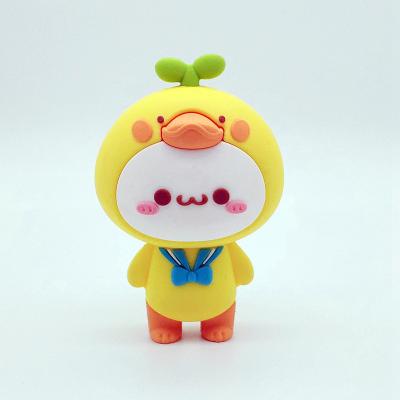 China Animal Figurine Custom Design 3D Soft PVC Figure Rubber Cartoon Figure Toys For Home Decoration for sale