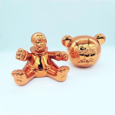 China Action Figure Customized Toy Plastic Electroplating Figure Collectible Toy Plastic Antique Bear Toy for sale