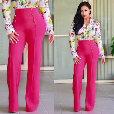 China 2021 latestsummer breathable clothes for female women clothes high waist long pants women plus size pants for sale