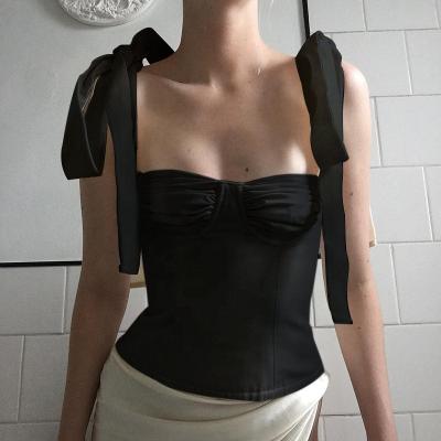 China 2021 Spring Anti-pilling Corset Tops EDOSIR Solid Color Women Chiffon Bra Female Fashionable Color Crop Top for sale