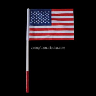 China Flash USA Parade Flag LED Hand Stick USA Flag Holiday Activities Family Celebration Decorations RF-1193 for sale