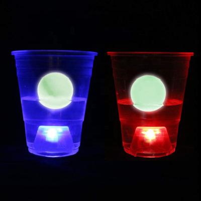 China Light Up Dark Beer Tennis Set Beer Tennis Party Mug Set Mugs and LED Beer Tennis Glow in the Dark Balls RF-6953 for sale