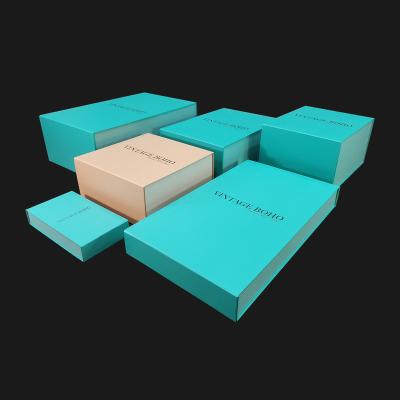 China Matte Cardboard Recyclable Luxury Blue Cardboard Printed Gift Paper Boxes Packaging Blue Magnetic Gift Box for sale