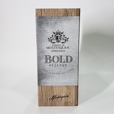 China Recycled Materials Imported Gift Box High End Brandy Red Wine Box Cardboard Packaging Delicate Wine Box With Magnetic for sale