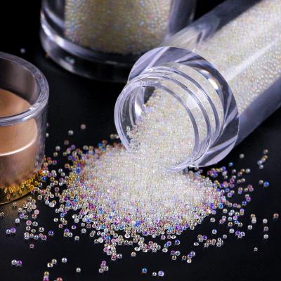 China Hot-selling Fashion and Charming Micro 3D Glass Beads Rhinestones ab Pixie Crystal Diamonds Nail Art Decorations Mini Caviar Beads Crystal Tiny for sale