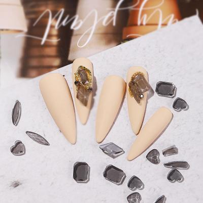 China Fashion and Charm Shapes Flat Bottom Multi 3D Nail Diamonds Love Crystal Rhinestones for Nail Art Shiny Manicure Decorations New Colors for sale