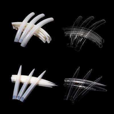 China Manicure Extension Tips Extra Long Pointed Stiletto False Nail Tips Acrylic Nail Art Tips Stiletto Long Square C XL Curve for sale