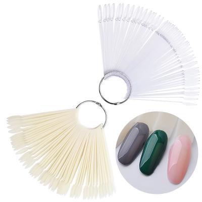 China Eco-Friendly 50Pcs/Set Round Nail Art Display Fan Shape Master Painting False Nail Tips Accessories Manicure Tools for sale