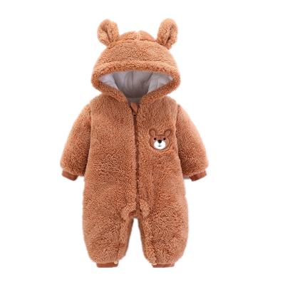 China Hot-selling winter anti-shrink thickened warm baby jumpsuit girl baby outwear winter clothes rompers for sale