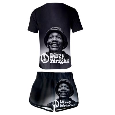 China Color Fade Proof Custom Dizzy Wright Sports Casual Short Sleeve T-shirt Baby Kids Children Boys Wear Wear Shorts Kids Summer Clothing Sets for sale