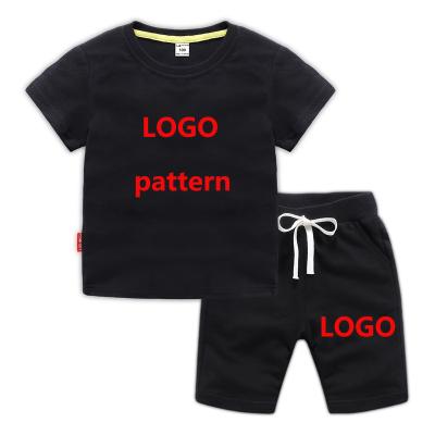 China Color Fade Proof OEM Sports Boys Kids Baby Children T-shirt Girls Solid Color Short Sleeve Casual Short Board Wear Shorts Summer Clothing Sets children for sale