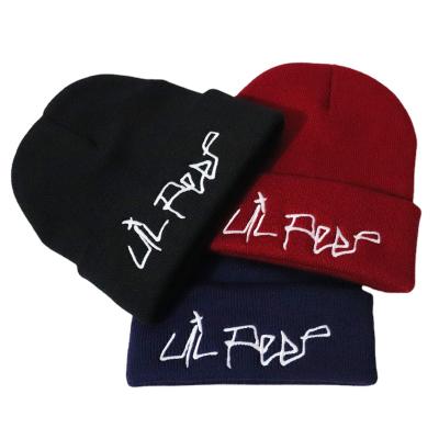 China breathable & Lil Peep Lettering Cap Men's Lil Peep Lettering Cap Men's Lil Peep Lettering Cap Men's Lil Peep Lettering Cap Winter Fashion Solid Hip-Hop Solid Hat Winter Knitted Warm Unisex Beanies for sale