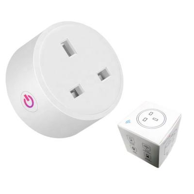 China UK 3 pin residential/general purpose radio WIFI Smart plug in 13A mini plug and socket Tuya smart APP remote control support customize PID and OEM packaging for sale