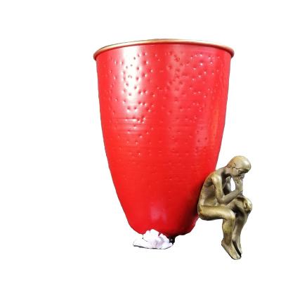 China Hot Selling Creative Minimalist Cylindrical Horizontal Vase Hotel Decoration Vase Garden Home Planter for sale