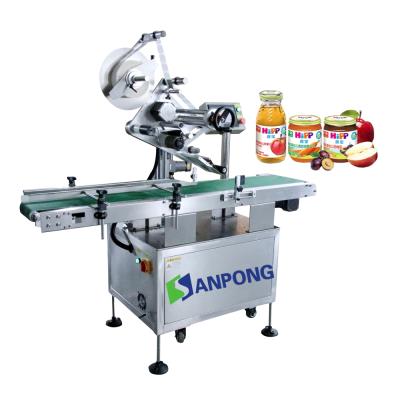 China Labeling Machine Flat Card Food Label Sticker Printing Machine Card Top Side Labeling Applicator for sale