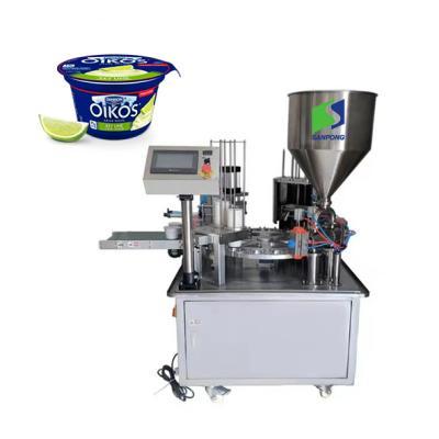 China Automatic Food Aluminum Foil Sealing Machine Packing Cup Ice Cream Machine for sale