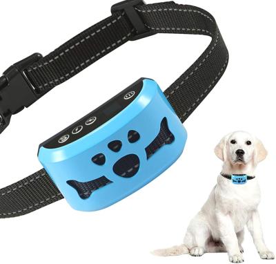 China 165D Thoughtful Warm Dog Collar Pet Seller Amazon Amazon Barking Dog Rechargeable Training Equipment for sale