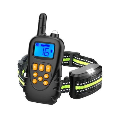 China Viable Amazon Hot Seller Dog Training Equipment Rechargeable And Waterproof With Remote Dog Training Collar for sale