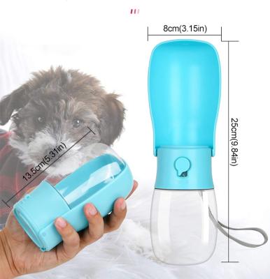 China Sustainable Manufacturer Outdoor Travel Plastic Dog Water Bottle Portable Dog Water Cup for sale