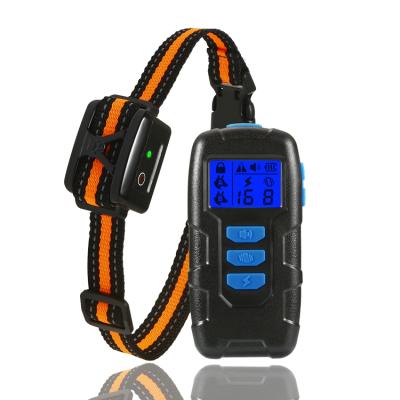 China Sustainable Rechargeable Dog Training Collar With Beep Vibration And Shock Modes Rainproof Remote Control for sale