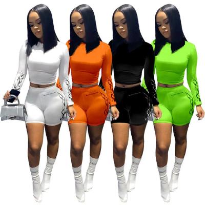 China Anti-Wrinkle Anti-Wrinkle Fashion Summer Loungewear Women Short Two Piece Set Sexy Long Sleeve Teams for sale