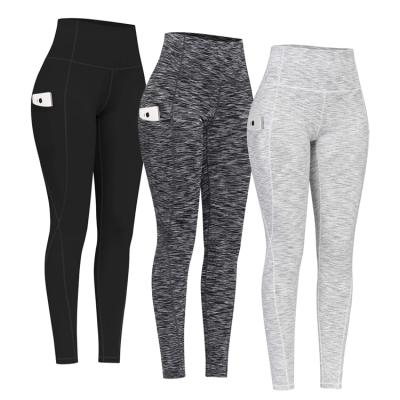 China Women Yoga Pants Breathable Butt Butt Breathable Sports Gym Workout Solid Cuffs Cuffs! slot ! with pockets for sale