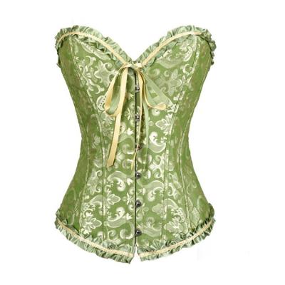 China Renaissance Fashion Vintage Sexy Women's Elegant Overbust Corset Tops Bustier Breathable Breathable Wedding Shapers for sale