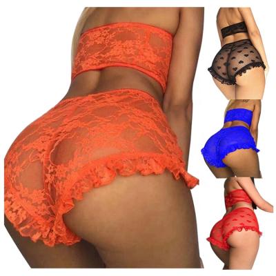 China Mesh Hollow Out Sheer Mesh Sheer Transparent Hollow Out Mesh Lace Underwear Transparent Sheer Sheer Mesh Hollow Out Bra Panties Set Women Sexy Lingeries for sale