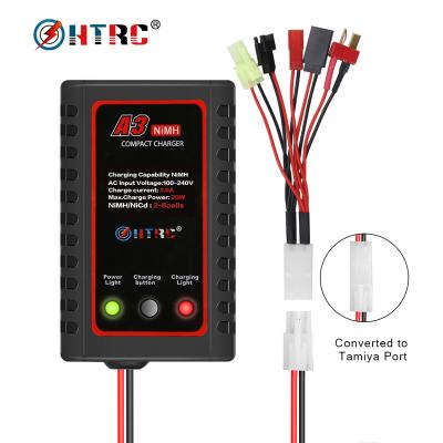 China Standard Battery HTRC A3 RC Toy Nimh Nicd Battery Charger 110-240V 2A 20W AC Compact Charger for 2s-8s Nimh/Nicd battery with 5 tamiya RC for sale