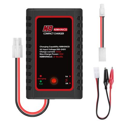 China Nimh Nicd HTRC NiMH Battery Charger AC Output 20W Battery Chargers With Standard Tamiya Connector For 2-8S 2-49.6V RC Toys for sale