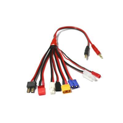 China Standard Lipo Battery Wire 8 to Convert 1Octopus Cable to 4.0mm Banana Plug Lead Cable for TRX, T-Plug, Futaba, Tamiya Mini, XT60, EC3, JST, Tamiya for sale